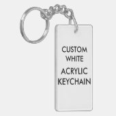 カスタムでパーソナライズな長方形のアクリルのKeychain キーホルダー (正面左)