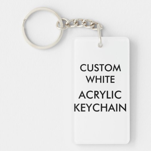 カスタムでパーソナライズな長方形のアクリルのKeychain キーホルダー (正面)