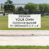 カスタムでパーソナライズな2.5' x 6"屋外の旗 横断幕 (インサイチュ)