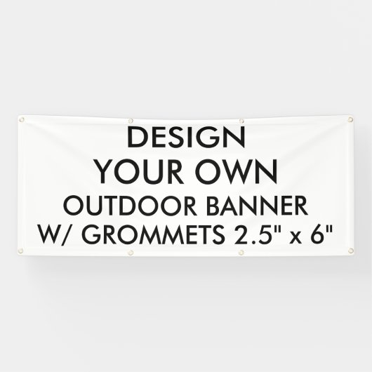 カスタムでパーソナライズな2.5' x 6"屋外の旗 横断幕 (横)