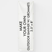 カスタムでパーソナライズな2.5' x 8"屋外の旗 横断幕 (縦)