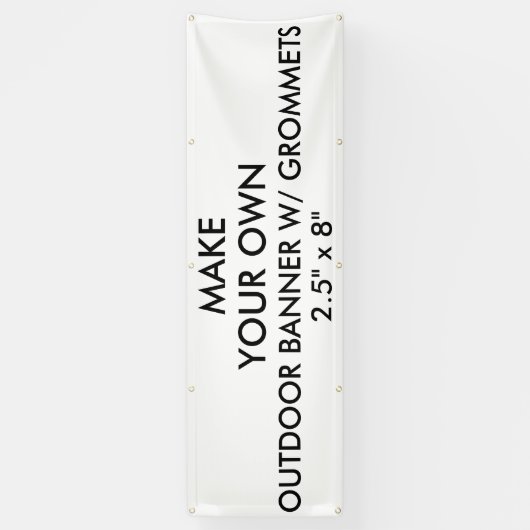 カスタムでパーソナライズな2.5' x 8"屋外の旗 横断幕 (縦)