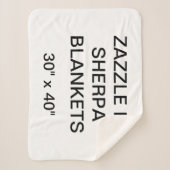 カスタムでパーソナライズな30" x 40" Sherpa毛布のブランク シェルパブランケット (正面)