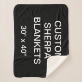 カスタムでパーソナライズな30" x 40" Sherpa毛布のブランク シェルパブランケット (正面)