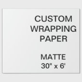 カスタムでパーソナライズな30" x 6'無光沢の包装紙 ラッピングペーパー (フラット)