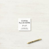 カスタムでパーソナライズな3"正方形の後it®ノートのブランク ポストイット (デスク上)