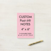 カスタムでパーソナライズな4" x 6"後it®ノートのブランク ポストイット (デスク上)