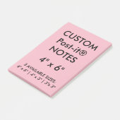 カスタムでパーソナライズな4" x 6"後it®ノートのブランク ポストイット (アングル)