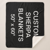 カスタムでパーソナライズな50" x 60" Sherpa毛布のブランク シェルパブランケット (正面)