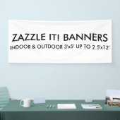 カスタムでパーソナライズな6' x2.5の旗のブランクのテンプレート 横断幕 (トレードショー)