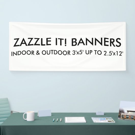 カスタムでパーソナライズな6' x2.5の旗のブランクのテンプレート 横断幕 (トレードショー)