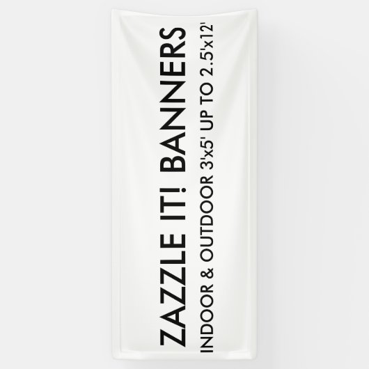 カスタムでパーソナライズな6' x2.5の旗のブランクのテンプレート 横断幕 (縦)