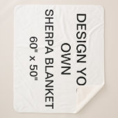 カスタムでパーソナライズなMed。 60" x 50" Sherpa毛布 シェルパブランケット (正面)