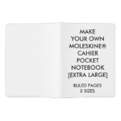 カスタムでパーソナライズなXL MOLESKINE®のCAHIERのノート エクストララージMoleskineノートブック (オープン)