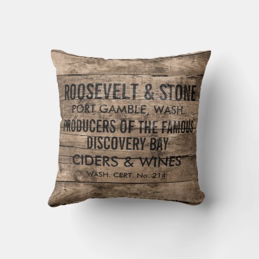 カスタムでフェイクな船積みの木枠 クッション (裏面)