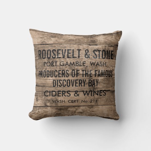 カスタムでフェイクな船積みの木枠 クッション (正面)