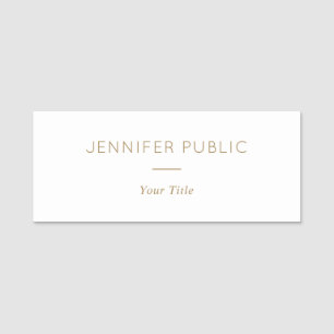 カスタムでモダンでエレガントな長方形のスタッフ職員 名札
