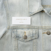 カスタムでモダンでエレガントな長方形のスタッフ職員 名札 (インサイチュ)