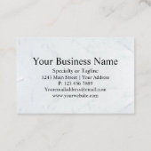 カスタムでモダンで白い大理石のエレガントな名刺 名刺 (裏面)