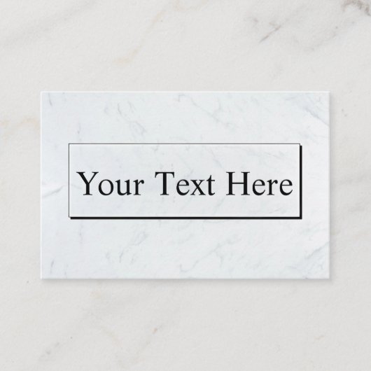 カスタムでモダンで白い大理石のエレガントな名刺 名刺 (正面)