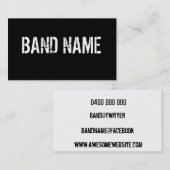 カスタムでモダンで黒く及び白いバンド 名刺 (正面/裏面)
