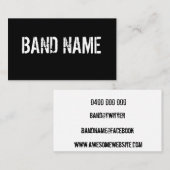 カスタムでモダンで黒く及び白いバンド 名刺 (正面/裏面)