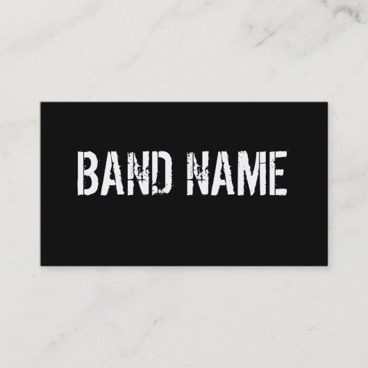 カスタムでモダンで黒く及び白いバンド 名刺 (正面)