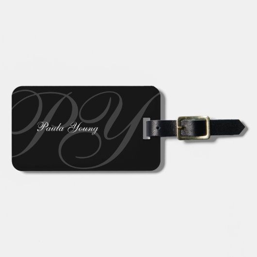 カスタムでモダンなモノグラム2 ラゲッジタグ (正面横)