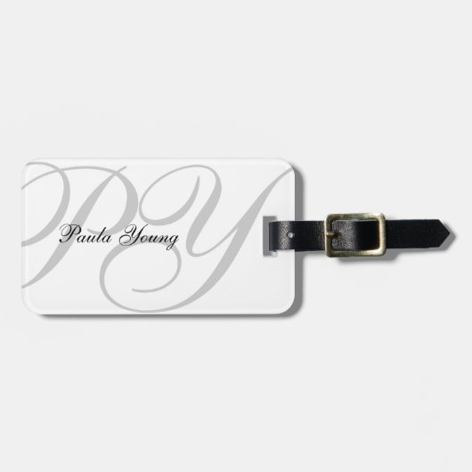 カスタムでモダンなモノグラム2 ラゲッジタグ (正面横)