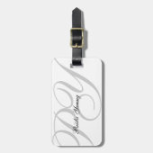 カスタムでモダンなモノグラム2 ラゲッジタグ (正面縦)