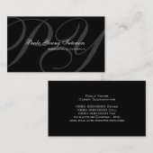 カスタムでモダンなモノグラム2 名刺 (正面/裏面)