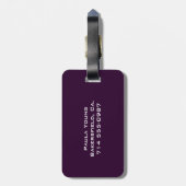 カスタムでモダンなモノグラム2a ラゲッジタグ (裏面縦)