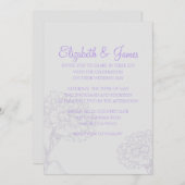 カスタムでモダンなラベンダーの結婚式招待状 招待状 (正面/裏面)