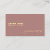 カスタムでモダンな金ゴールドの名前の文字のエレガントなテンプレート 名刺 (正面)