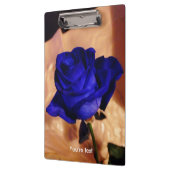 カスタムでユニークで、エレガントな青のバラ クリップボード (左)