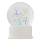 カスタムでユニークなパステル調の体操 スノーグローブ (裏面)