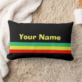 カスタムでラスタストライプのな家の装飾 ランバークッション (ブランケット)