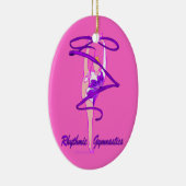 カスタムでリズミカルな体操のリボンのオーナメント セラミックオーナメント (右)