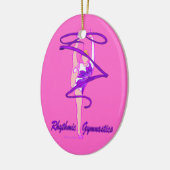 カスタムでリズミカルな体操のリボンのオーナメント セラミックオーナメント (左)