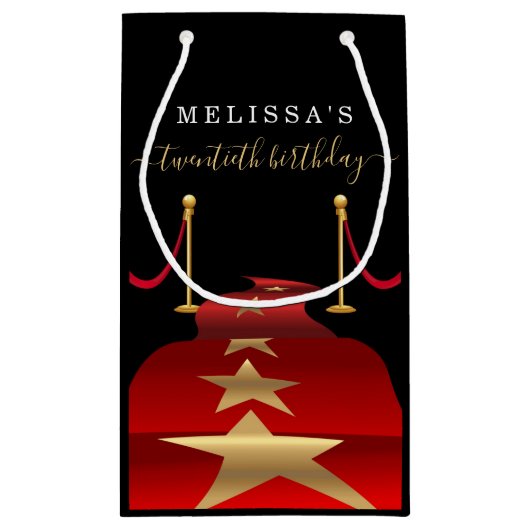 カスタムで丁重なパーティの記念品のギフトバッグを個人化して下さい スモールペーパーバッグ (裏面)