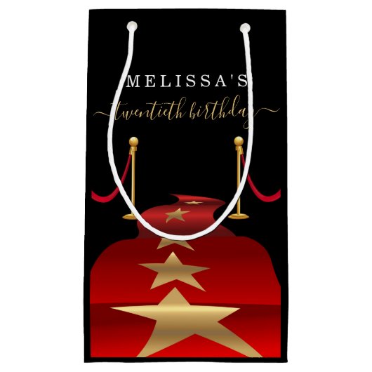 カスタムで丁重なパーティの記念品のギフトバッグを個人化して下さい スモールペーパーバッグ (正面)