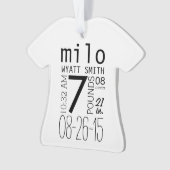 カスタムで名前入りな新生児は一流の誕生日を加えます オーナメント (正面)