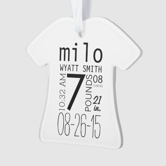 カスタムで名前入りな新生児は一流の誕生日を加えます オーナメント (正面)
