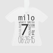 カスタムで名前入りな新生児は一流の誕生日を加えます オーナメント (正面)