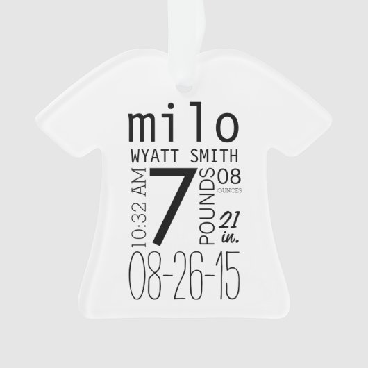 カスタムで名前入りな新生児は一流の誕生日を加えます オーナメント (正面)