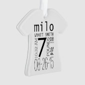 カスタムで名前入りな新生児は一流の誕生日を加えます オーナメント (正面)