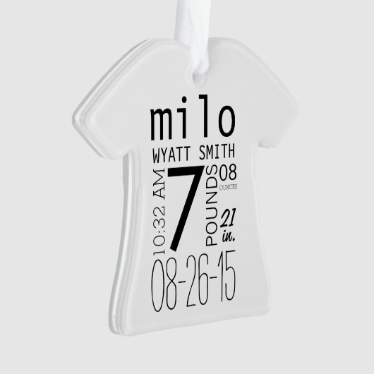 カスタムで名前入りな新生児は一流の誕生日を加えます オーナメント (正面)