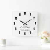 カスタムで大きい10.75"正方形の柱時計の救急車S. スクエア壁時計 (ホーム)