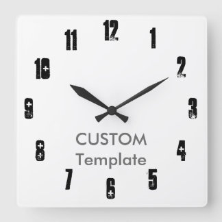 カスタムで大きい10.75"正方形の柱時計の救急車S. スクエア壁時計