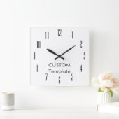 カスタムで大きい10.75"正方形の柱時計帝国 スクエア壁時計 (ホーム)